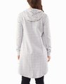 Silent Theory Ashleigh Hooded Cardigan - Grey/White Striped