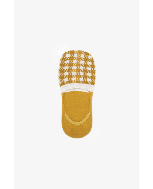 Antler NZ Herringbone No-Show Socks - Mustard