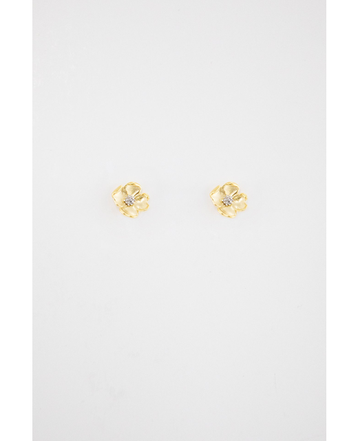 Antler Flower Earring - Gold