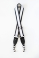 Antler Bag Strap - Silver Black and White Stripe