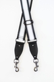Antler Bag Strap - Silver Black and White Stripe