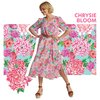 Madly Sweetly Chrysie  Bloom Midi Dress - Aqua Multi