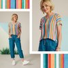 Madly Sweetly Line in the Sand Tee - Stripe Multi