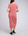 Silent Theory Twisted Tee Dress - Ruby