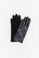 Antler NZ Gloves - Check with Buttons Blue
