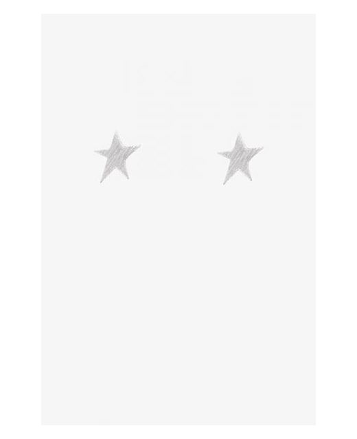 Antler Star Stud Earring - Silver