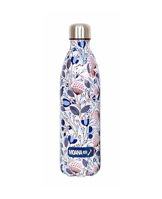 Drink Bottle - White with Tui/Floral