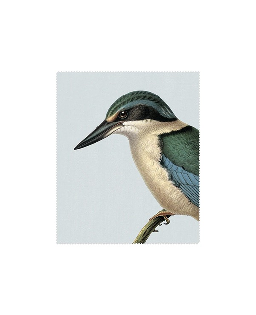 Hushed Lens Cloth - Kingfisher on Blue