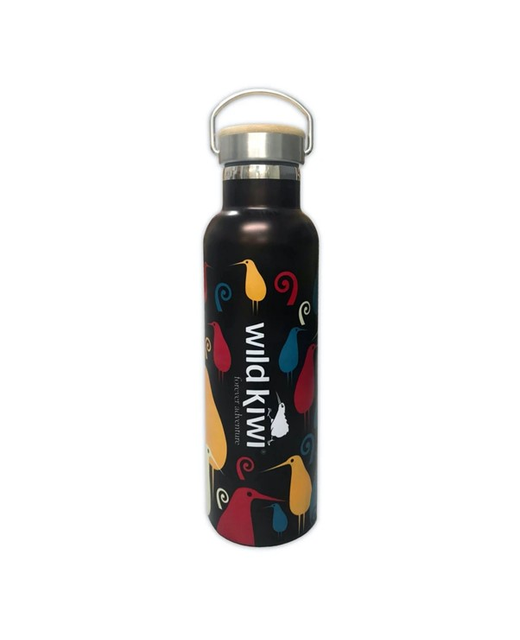 Drink Bottle Kiwi Crowd - Black/Multi