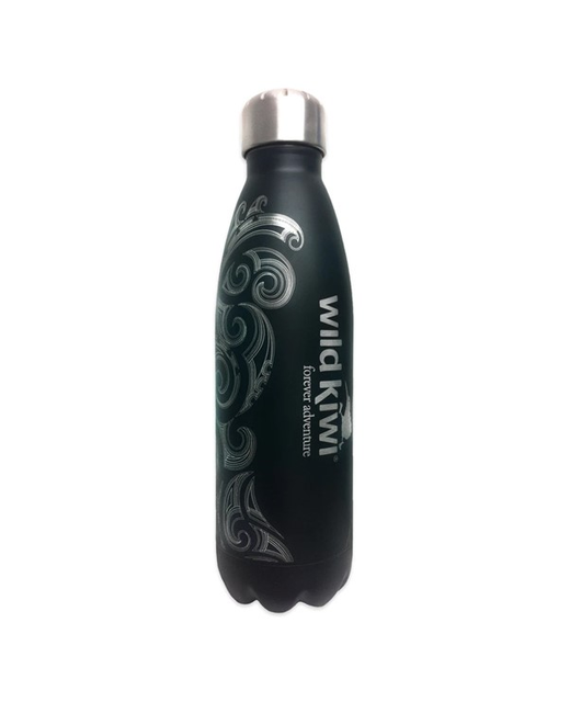Drink Bottle Kowhaiwhai - Black