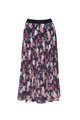 Madly Sweetly Fuchsiaristic Pleated Skirt - Navy Multi
