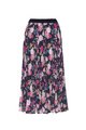 Madly Sweetly Fuchsiaristic Pleated Skirt - Navy Multi