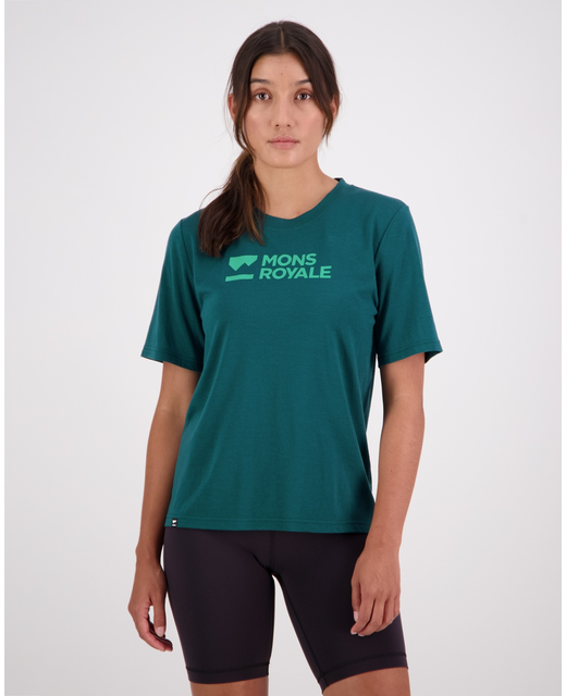 Mons Royale Icon Relaxed Tee - Evergreen