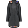 Moke Billie Women's Rain Coat - Black with Collage