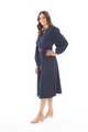 Leila and Luca Contentment Midi Dress - Navy Ripple