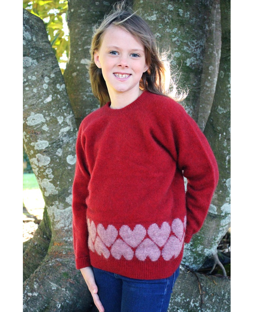 Lothlorian Sweater Sweet-Hearts - Red