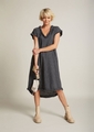 Madly Sweetly Stitch in Time Dress - Charcoal stripe